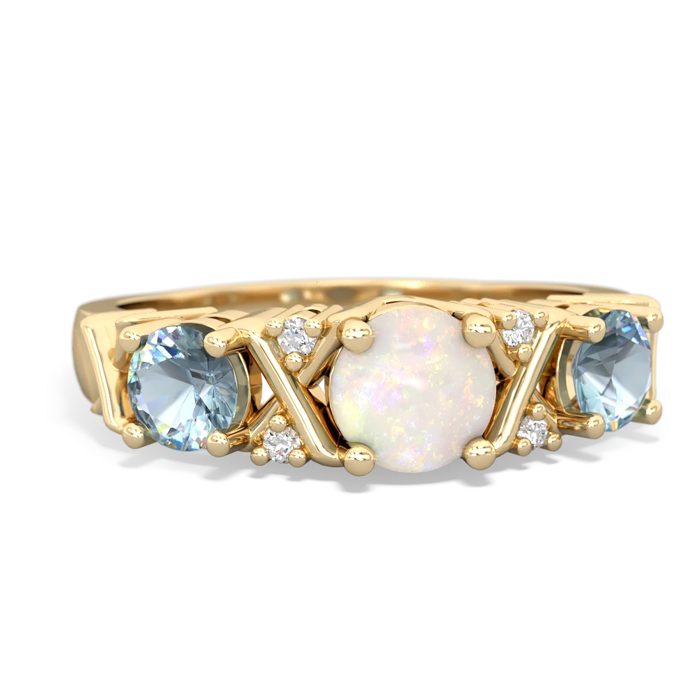 Opal Hugs And Kisses 14K Yellow Gold ring R5016