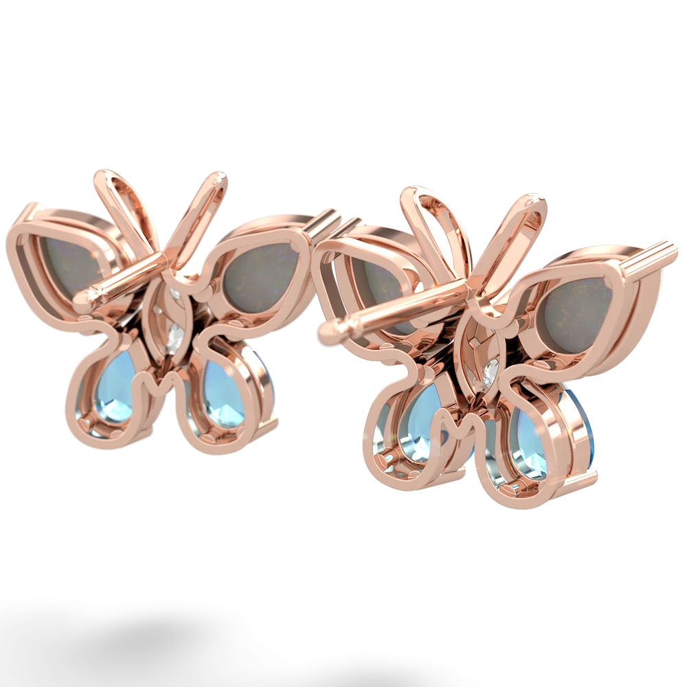 Opal Butterfly 14K Rose Gold earrings E2215