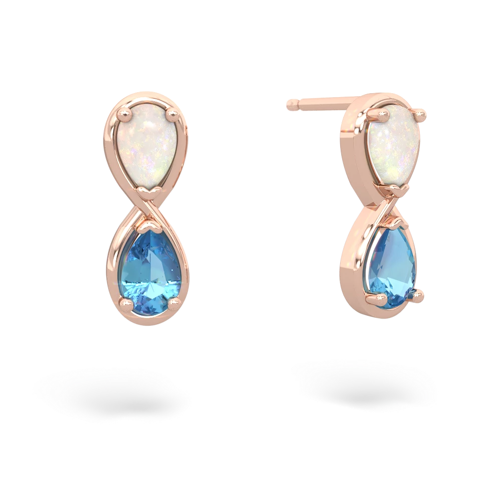 Opal Infinity 14K Rose Gold earrings E5050