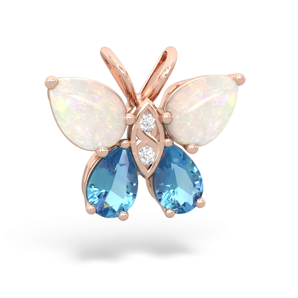 Opal Butterfly 14K Rose Gold pendant P2215