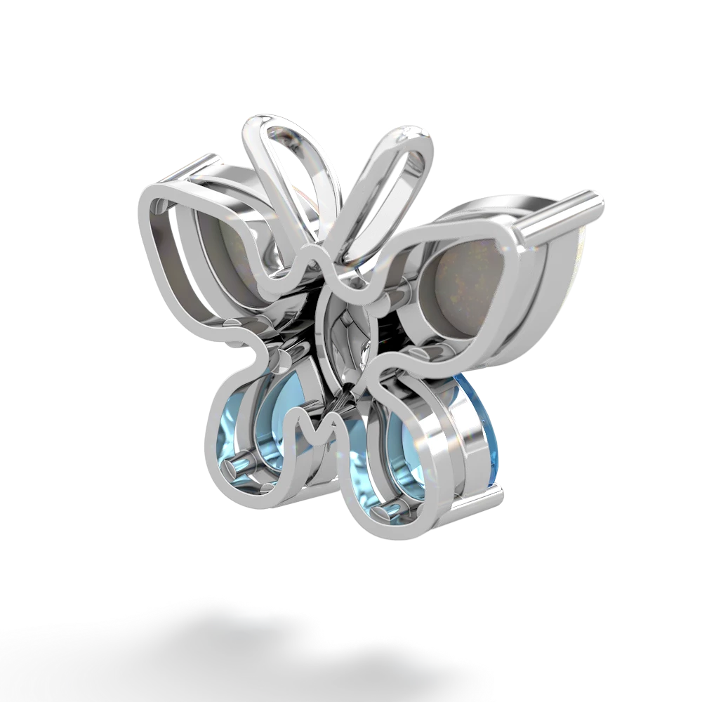 Opal Butterfly 14K White Gold pendant P2215