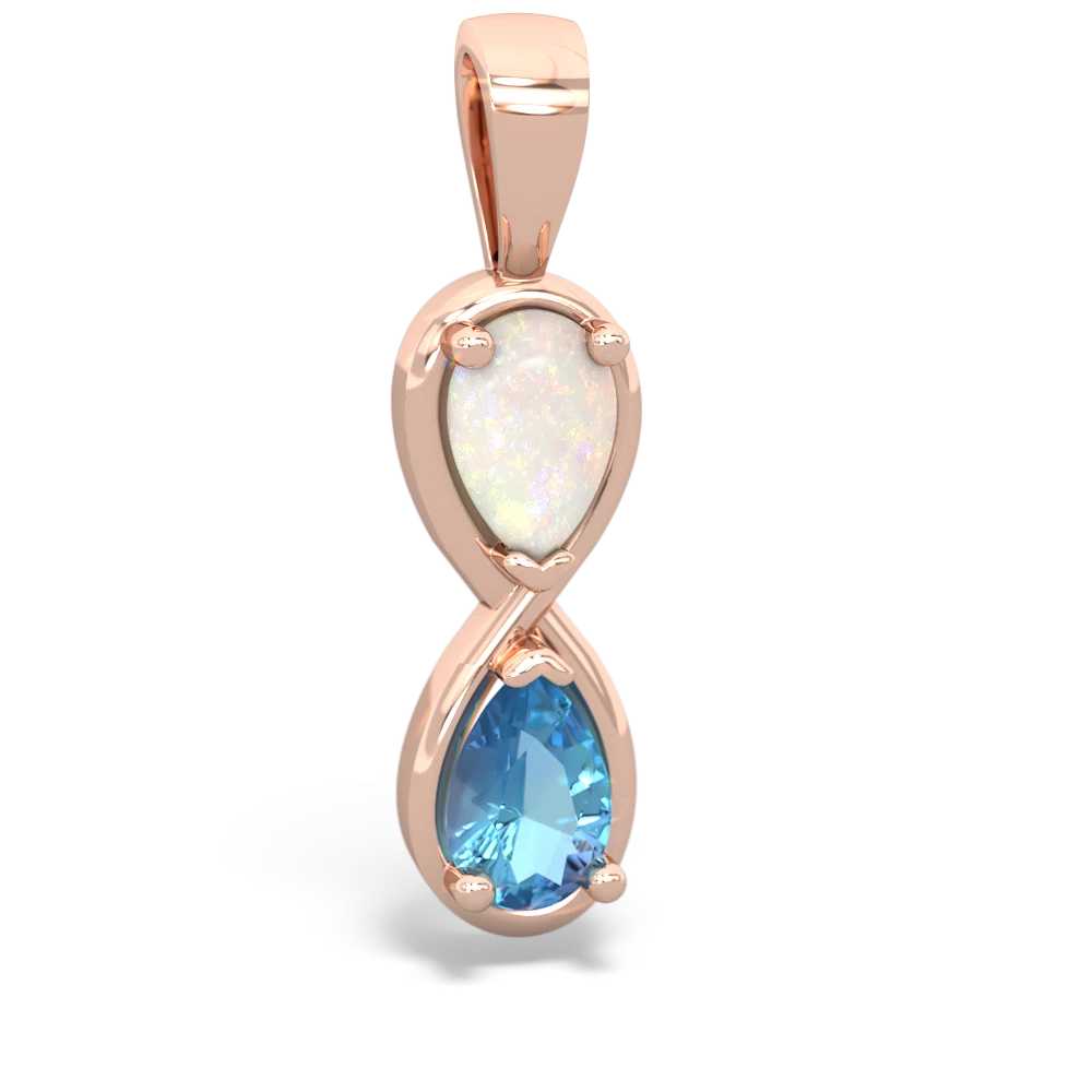 Opal Infinity 14K Rose Gold pendant P5050