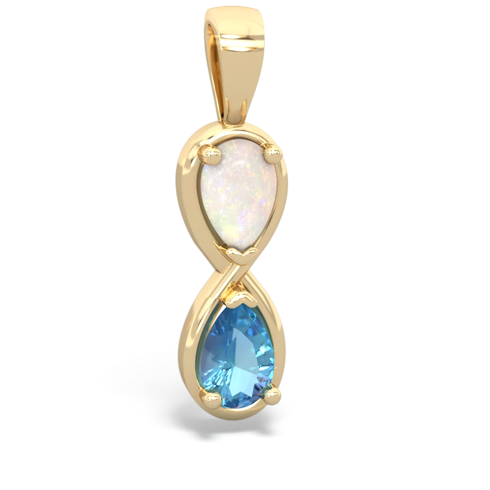 Opal Infinity 14K Yellow Gold pendant P5050