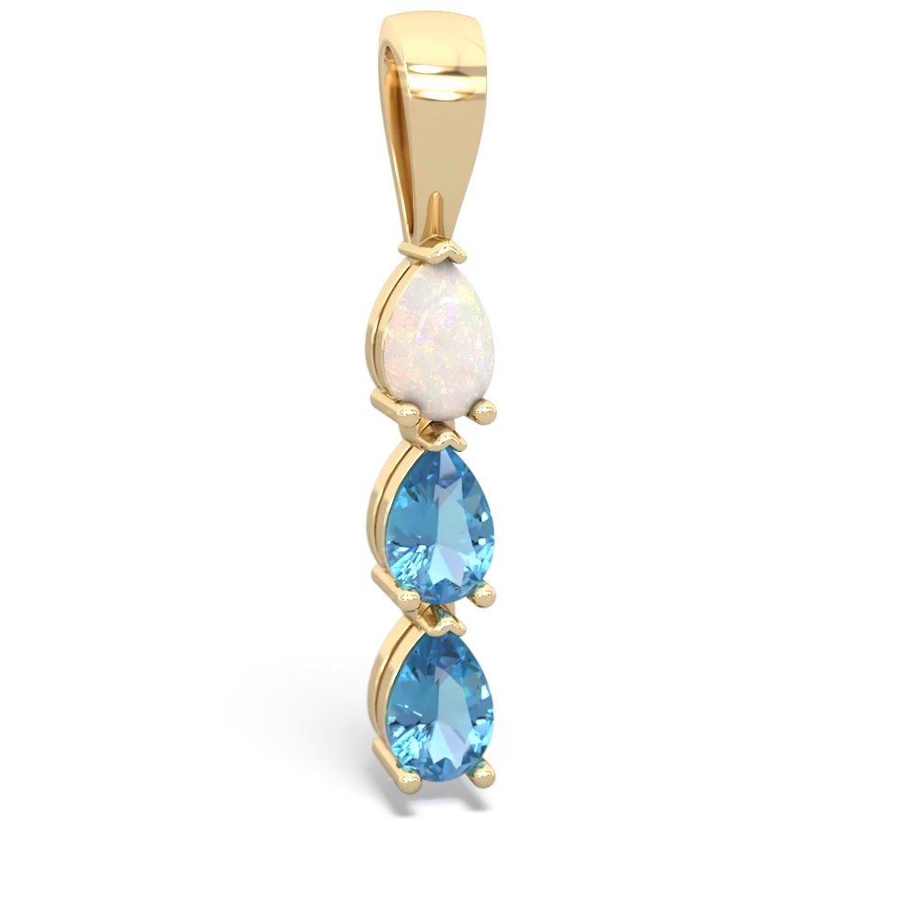 Opal Dew Drops 14K Yellow Gold pendant P2251