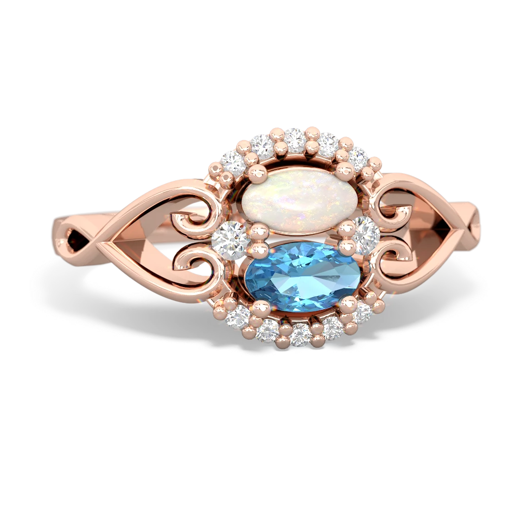 Opal Love Nest 14K Rose Gold ring R5860