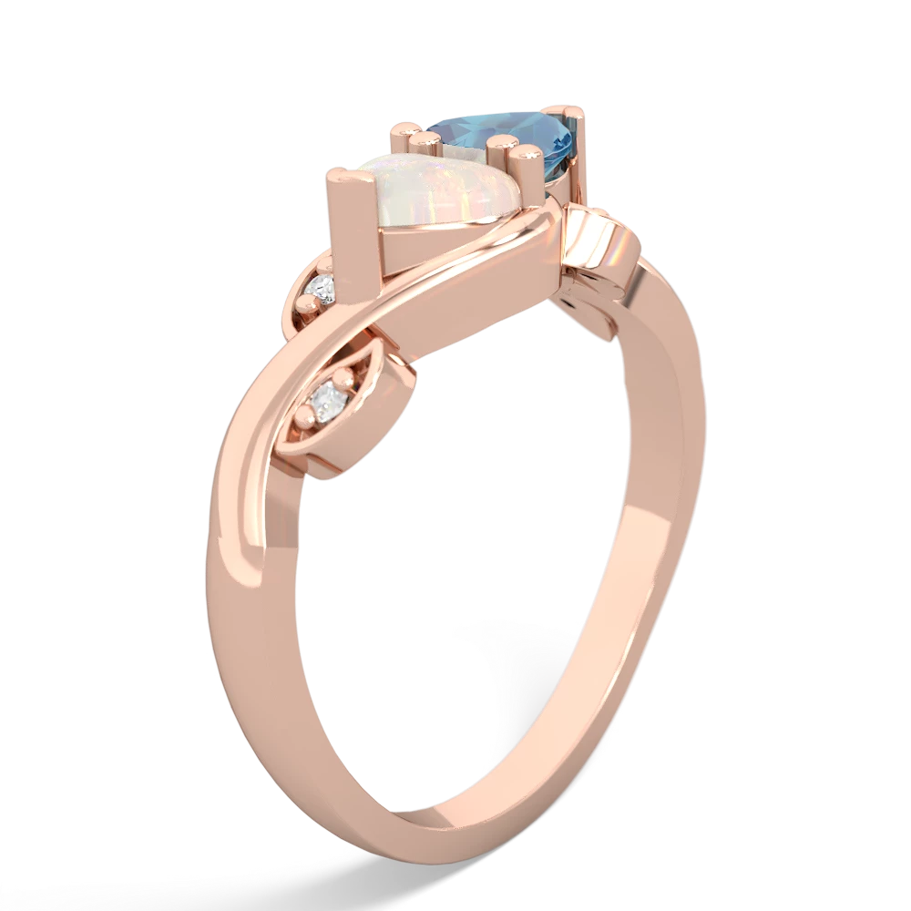 Opal Floral Elegance 14K Rose Gold ring R5790