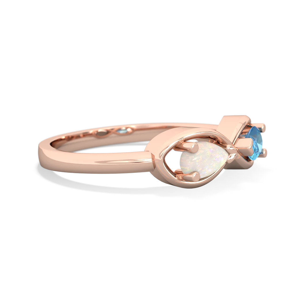 Opal Infinity 14K Rose Gold ring R5050