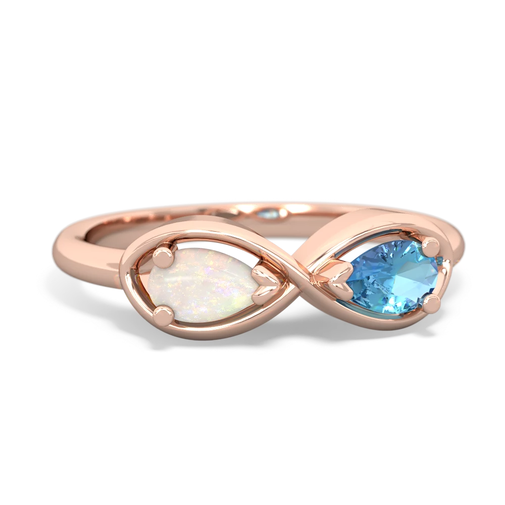 Opal Infinity 14K Rose Gold ring R5050