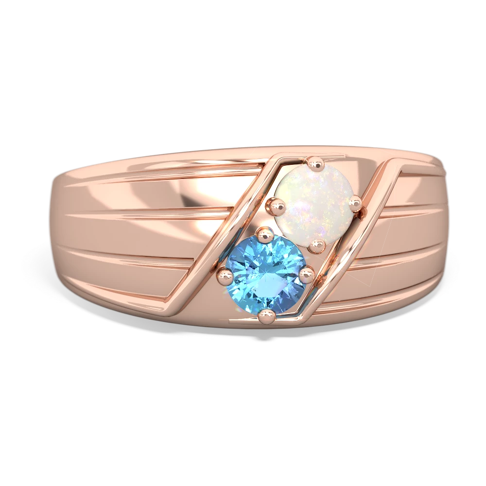 Opal Men's Streamline 14K Rose Gold ring R0460