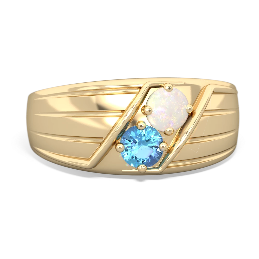 Opal Men's Streamline 14K Yellow Gold ring R0460