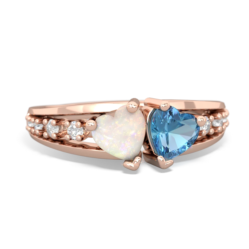 Opal Heart To Heart 14K Rose Gold ring R3342