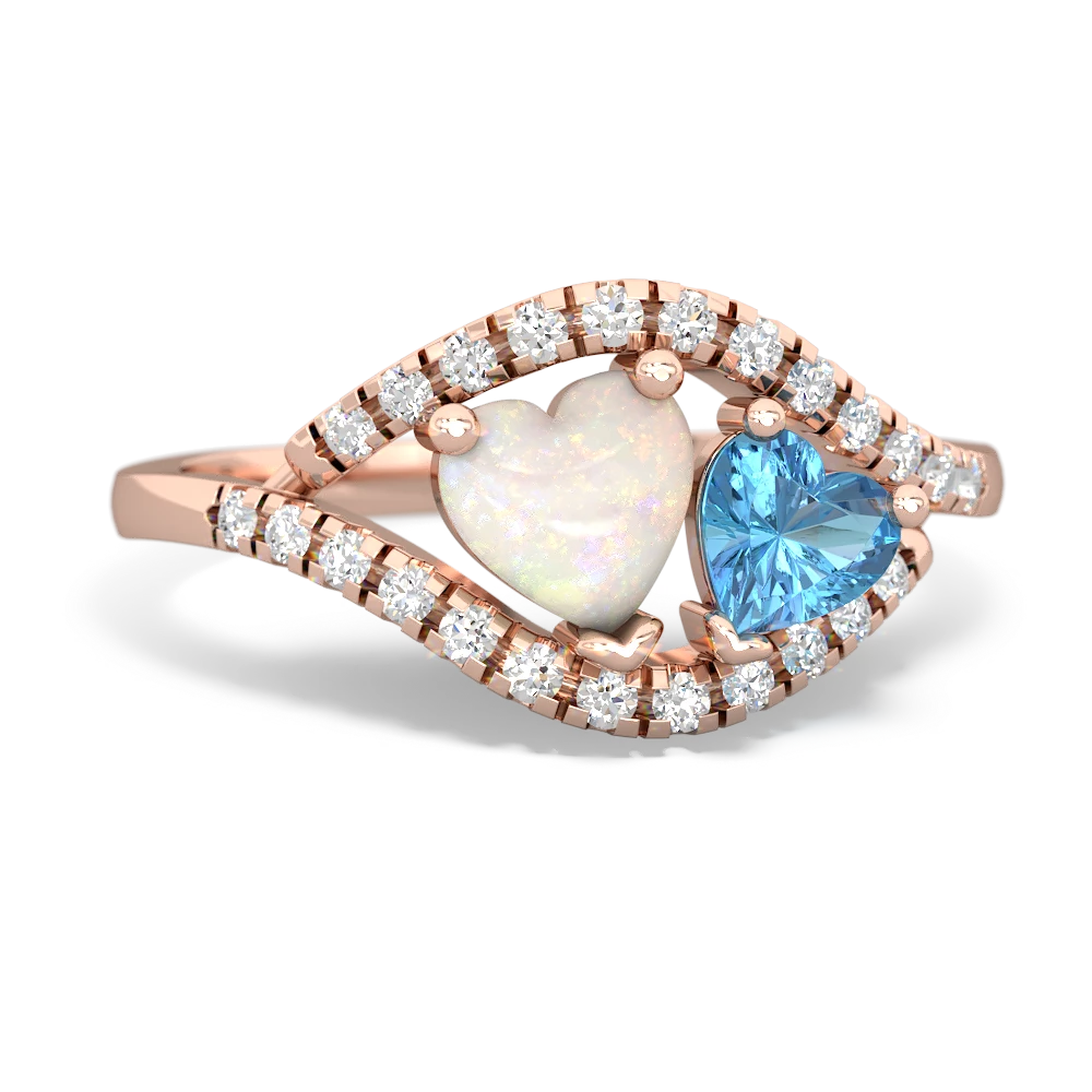 Opal Mother And Child 14K Rose Gold ring R3010