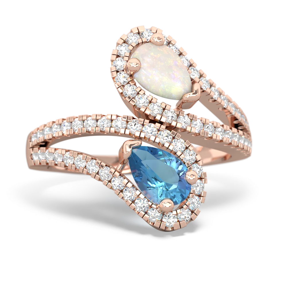 Opal Diamond Dazzler 14K Rose Gold ring R3000