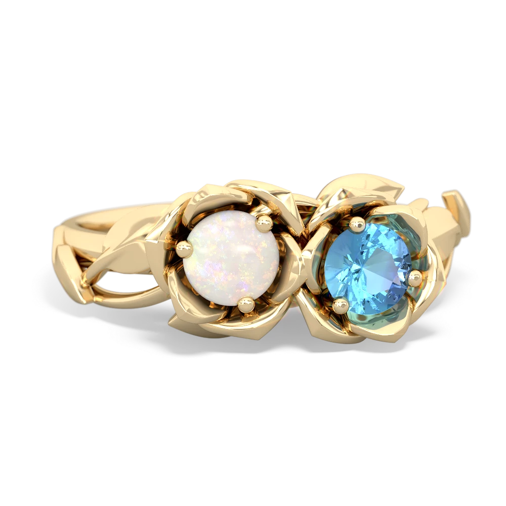 Opal Rose Garden 14K Yellow Gold ring R5510