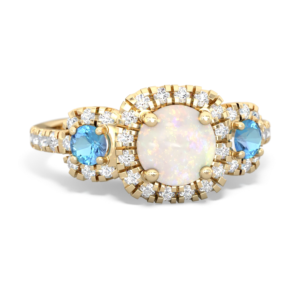 Opal Regal Halo 14K Yellow Gold ring R5350