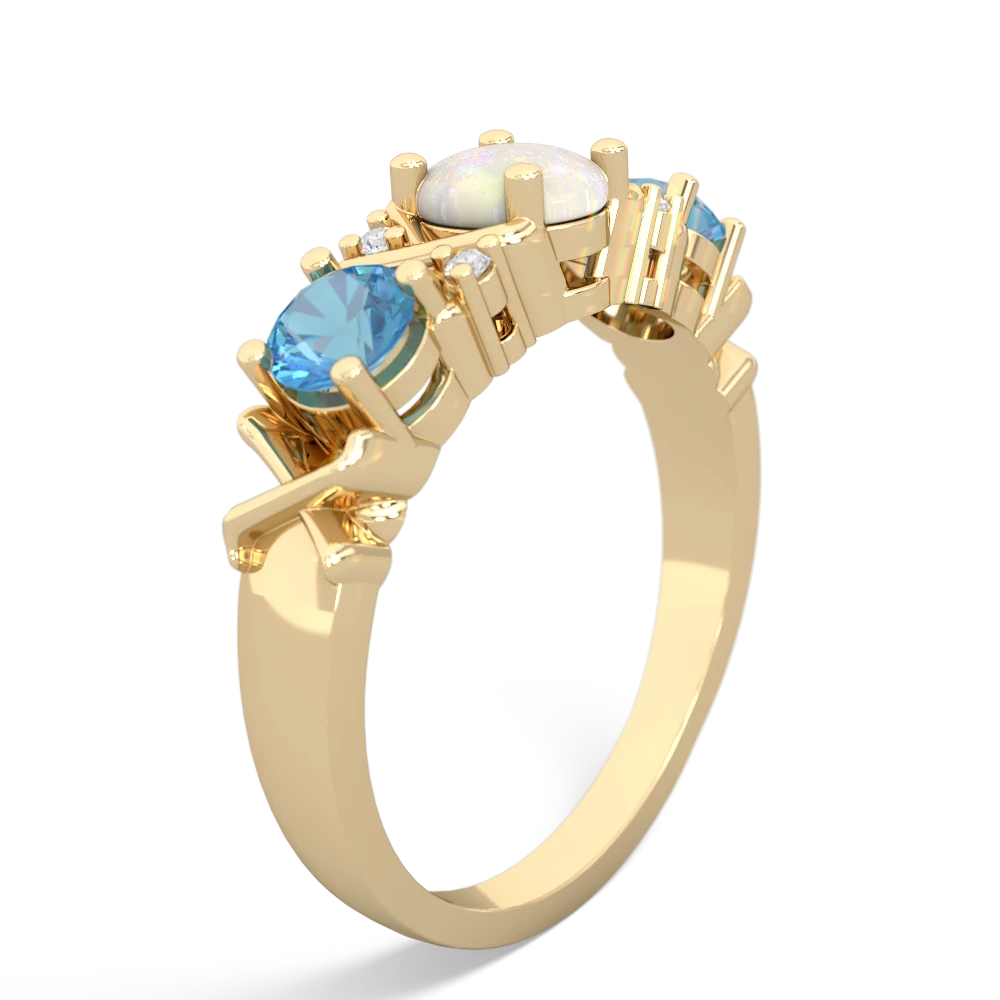 Opal Hugs And Kisses 14K Yellow Gold ring R5016