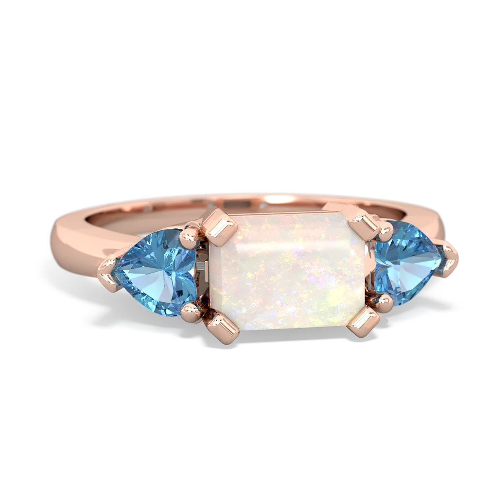 Opal Three Stone 14K Rose Gold ring R5235