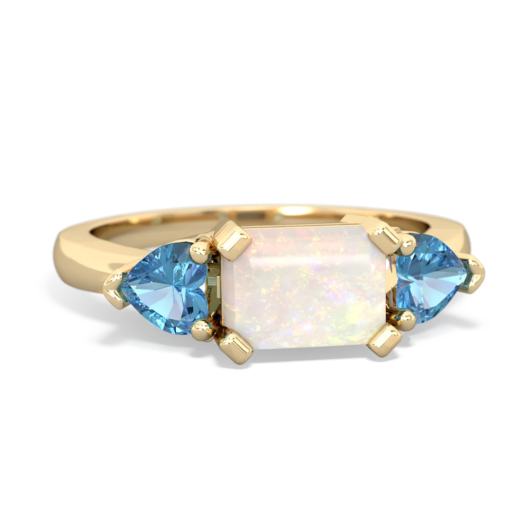 Opal Three Stone 14K Yellow Gold ring R5235