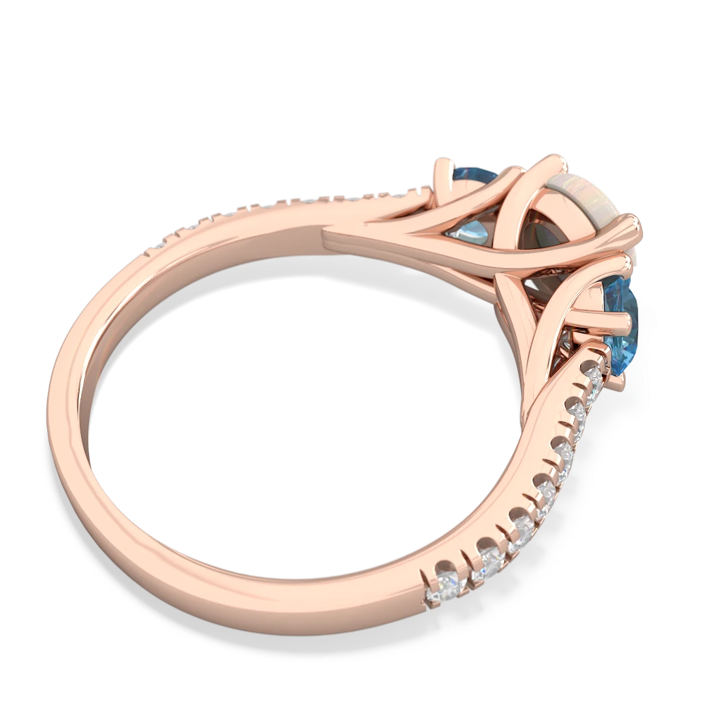 Opal Pave Trellis 14K Rose Gold ring R5500