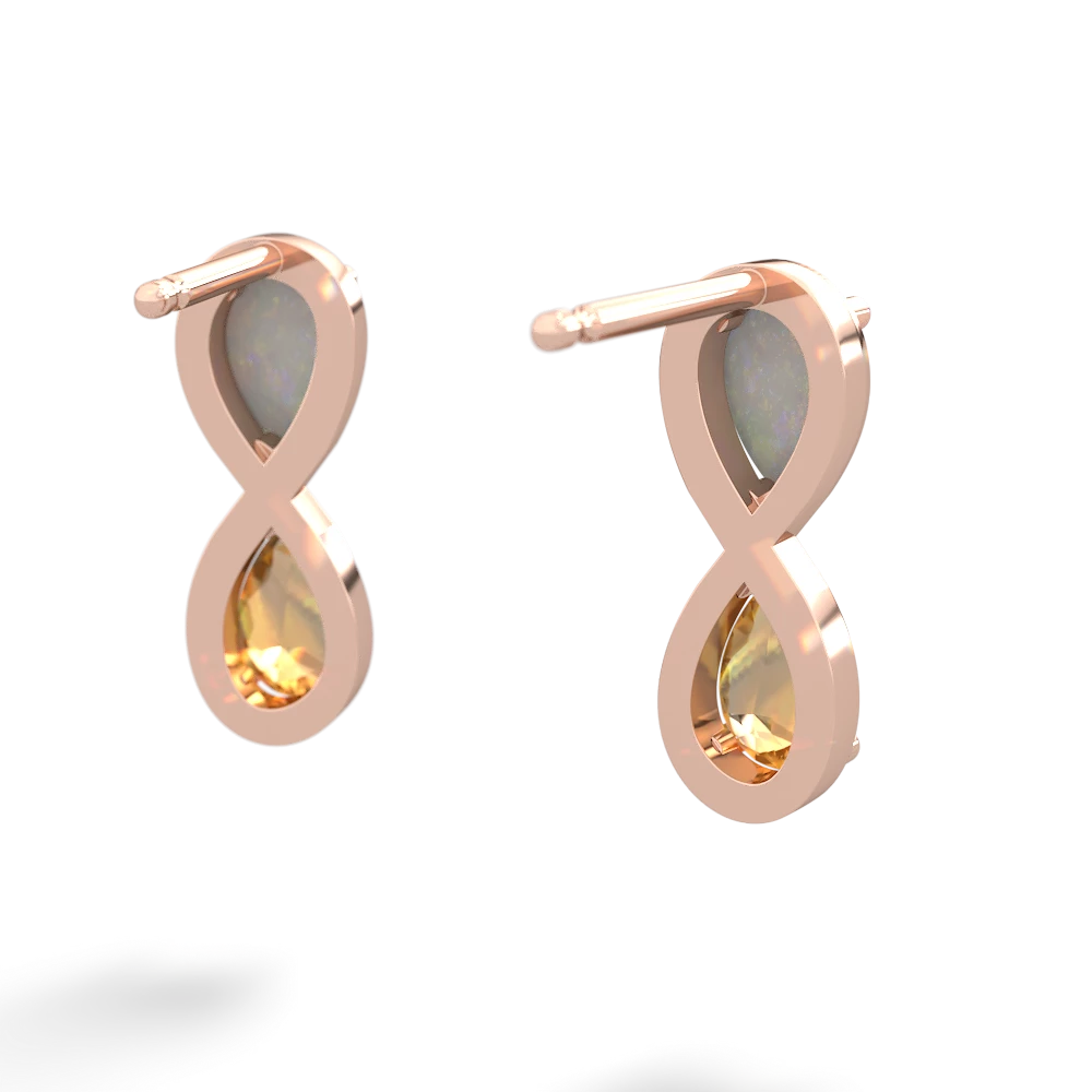 Opal Infinity 14K Rose Gold earrings E5050