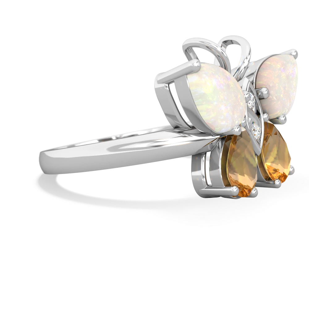 Opal Butterfly 14K White Gold ring R2215