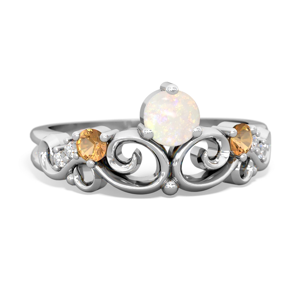 Opal Crown Keepsake 14K White Gold ring R5740