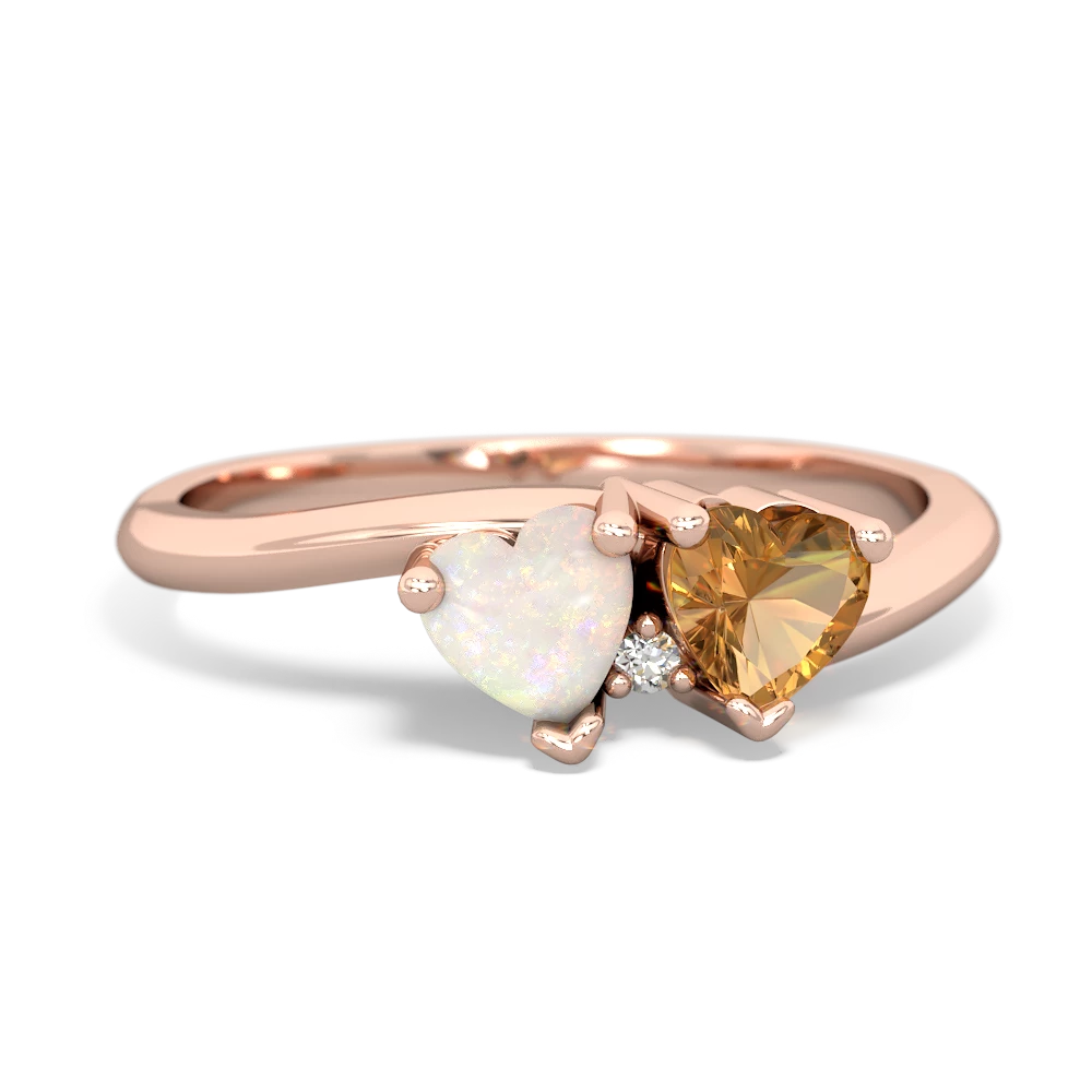 Opal Sweethearts 14K Rose Gold ring R5260