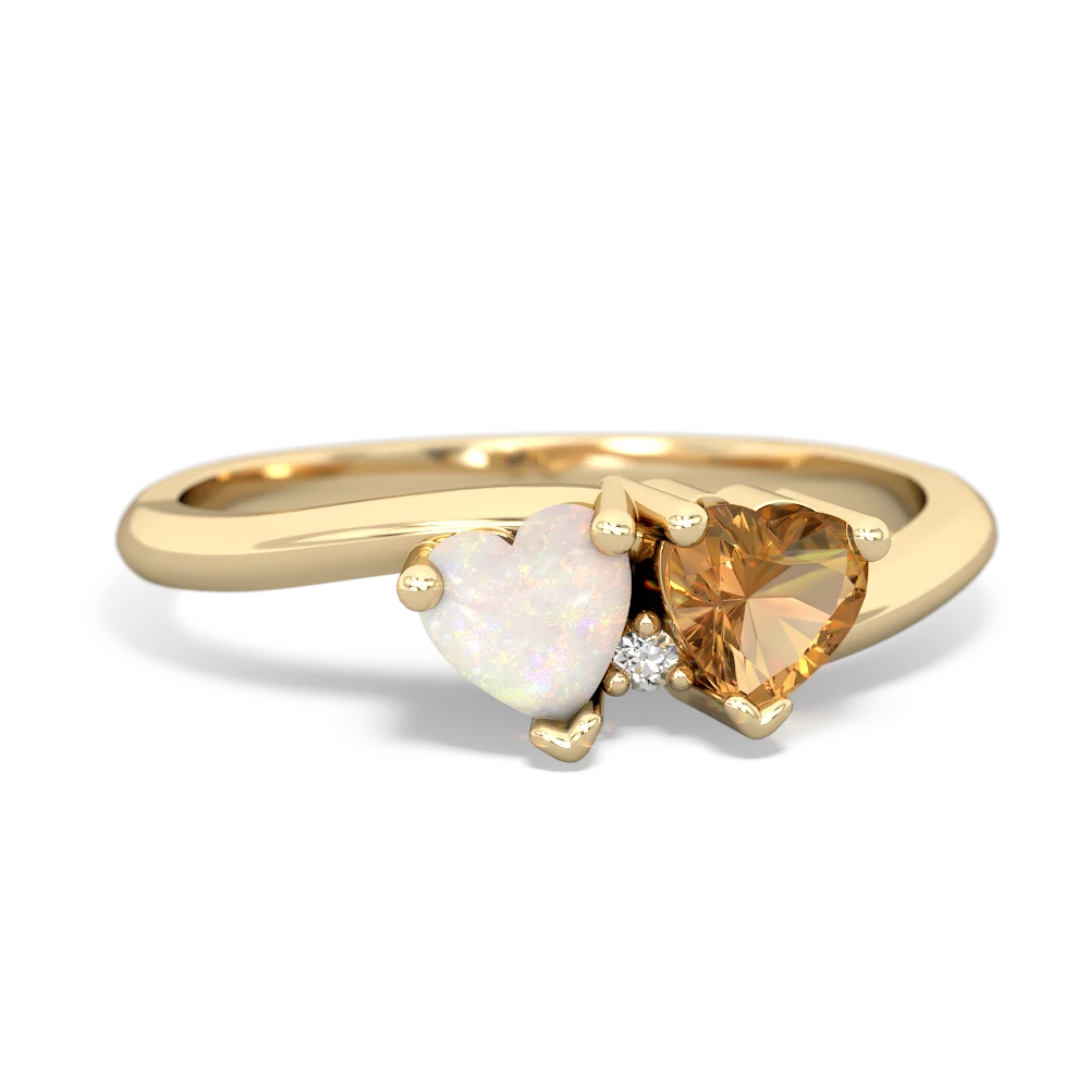 Opal Sweethearts 14K Yellow Gold ring R5260