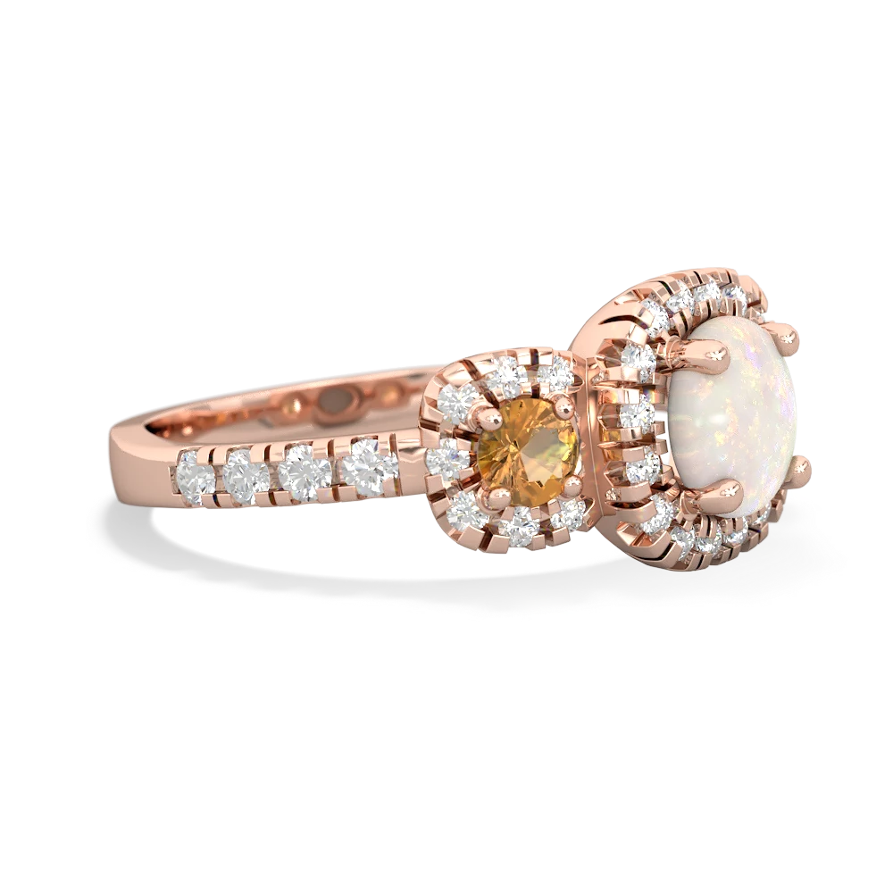 Opal Regal Halo 14K Rose Gold ring R5350