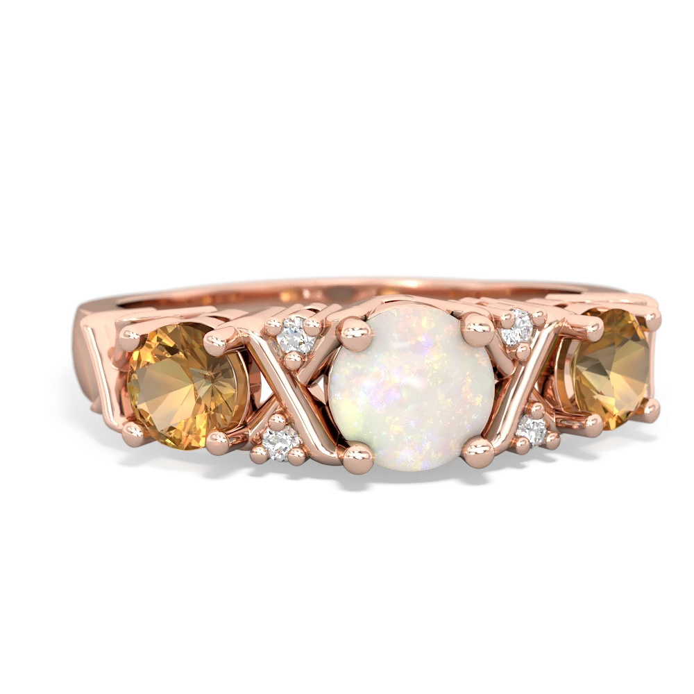 Opal Hugs And Kisses 14K Rose Gold ring R5016