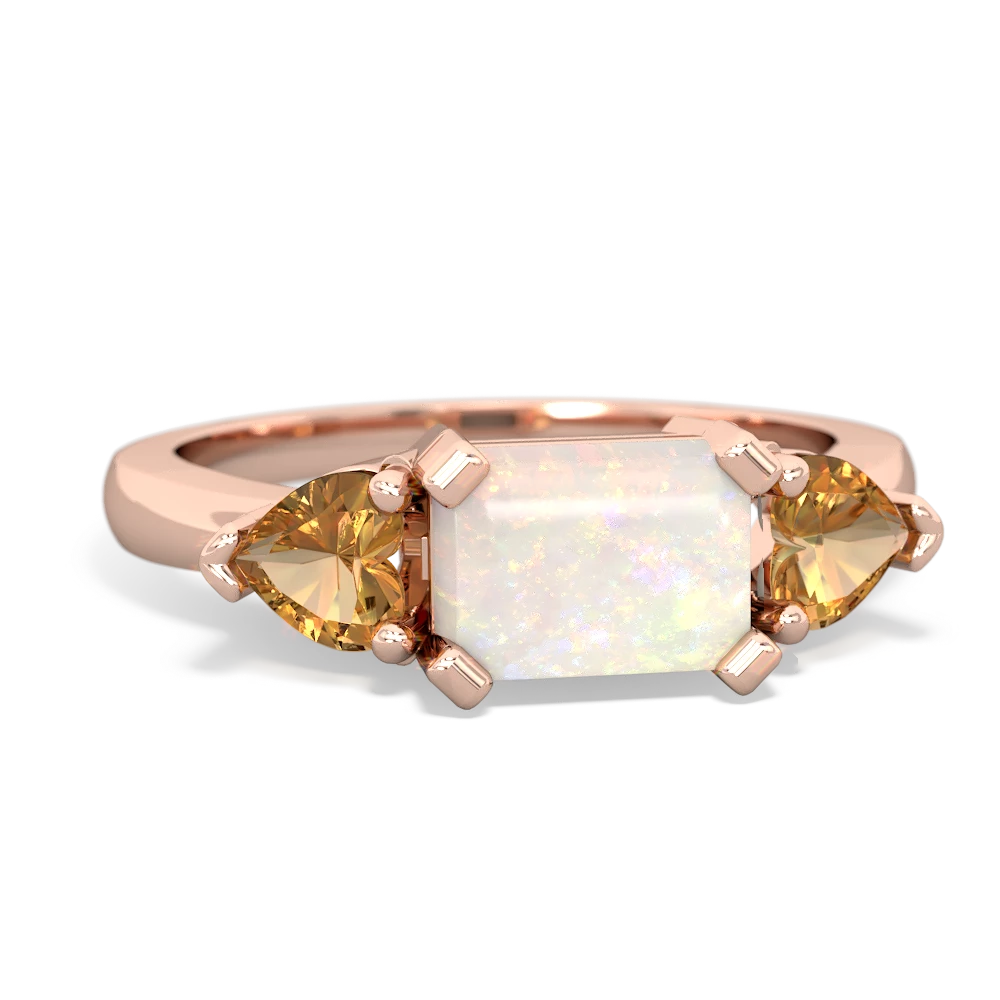 Opal Three Stone 14K Rose Gold ring R5235