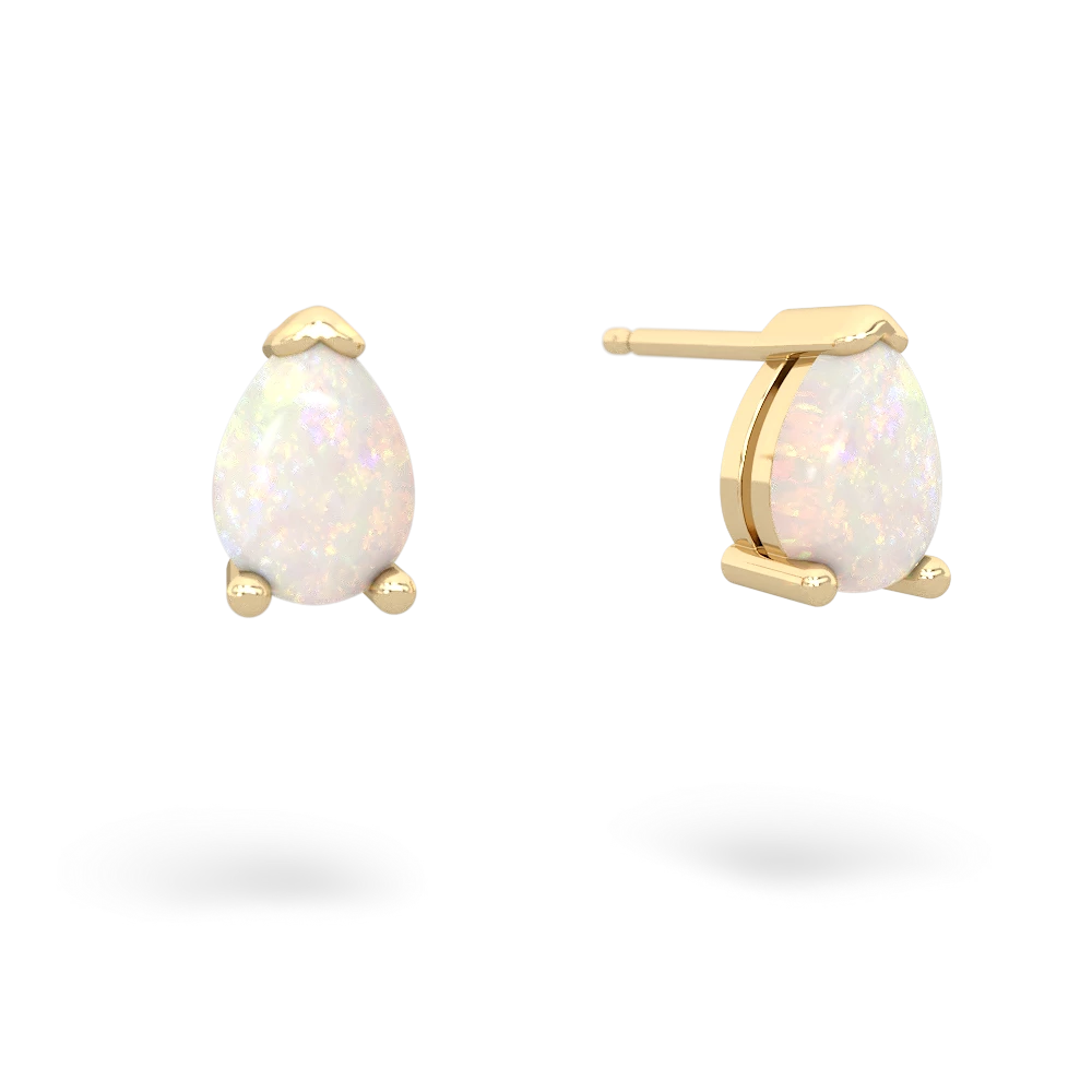 Opal Teardrop Stud 14K Yellow Gold earrings E1793