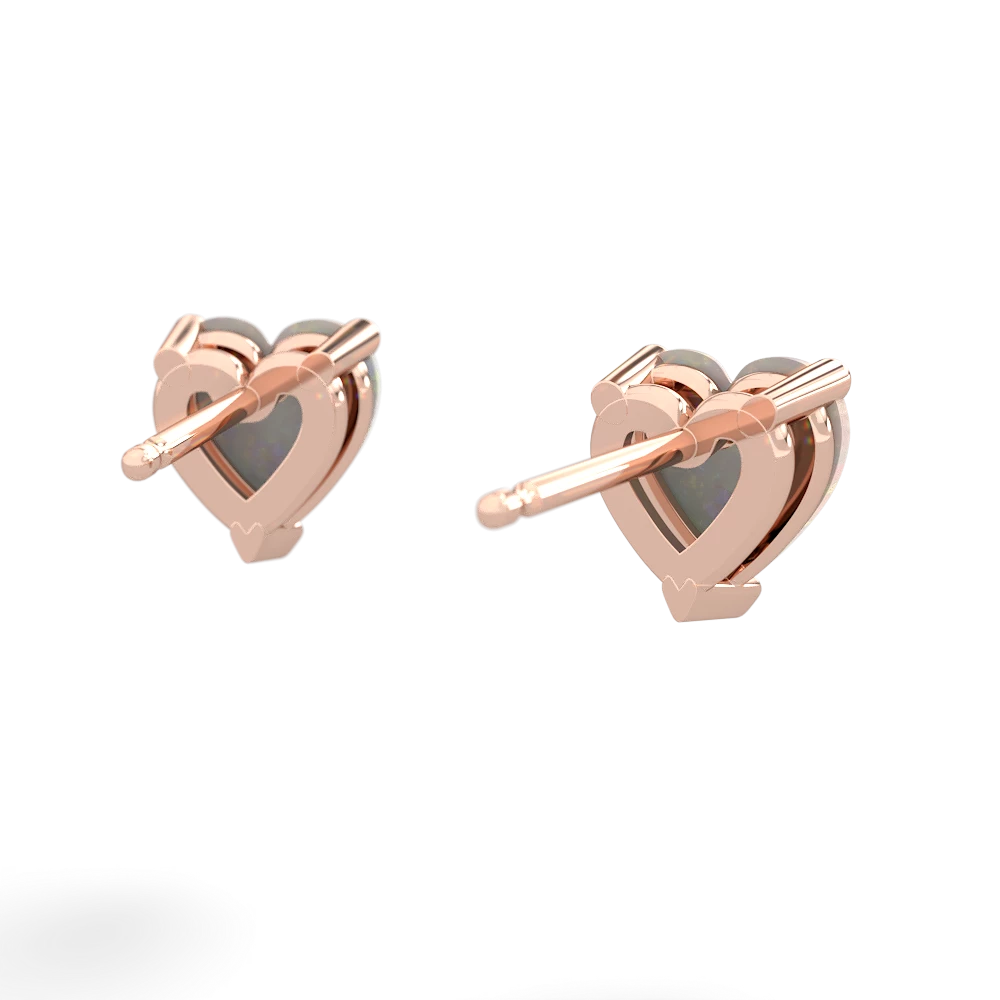 Opal 6Mm Heart Stud 14K Rose Gold earrings E1862