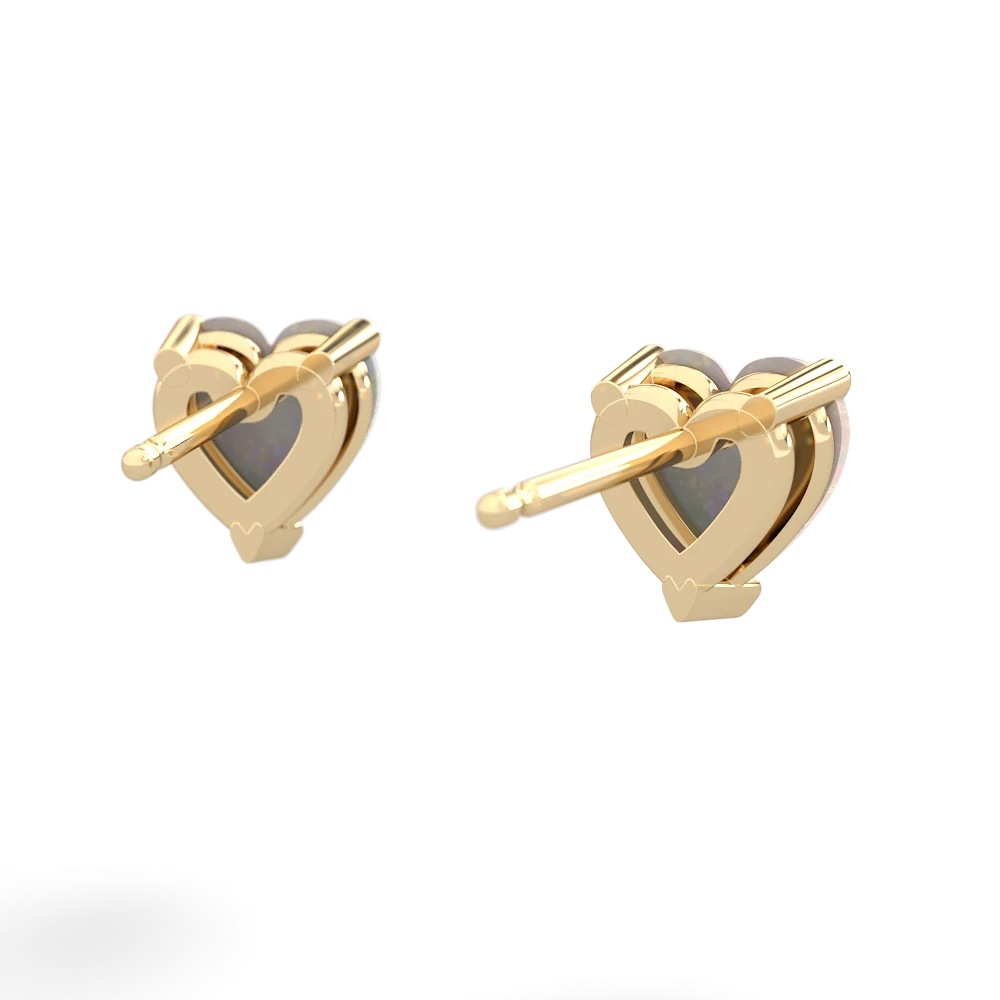 Opal 6Mm Heart Stud 14K Yellow Gold earrings E1862