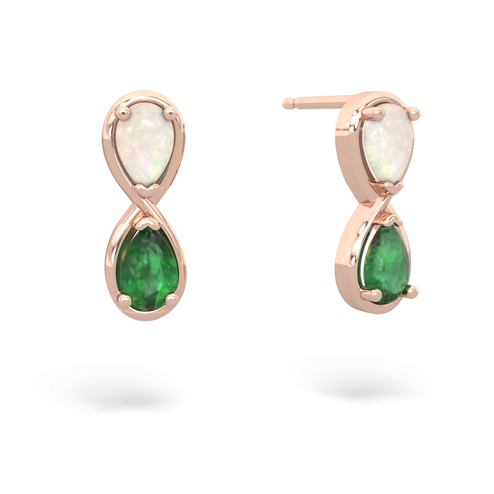 Opal Infinity 14K Rose Gold earrings E5050