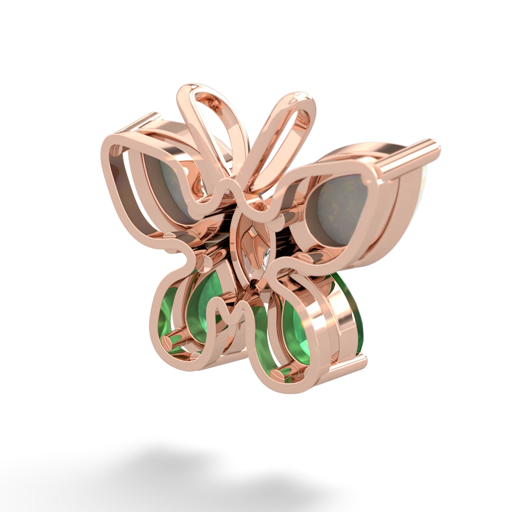 Opal Butterfly 14K Rose Gold pendant P2215