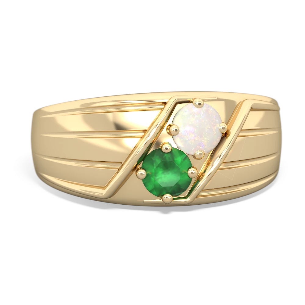 Opal Men's Streamline 14K Yellow Gold ring R0460