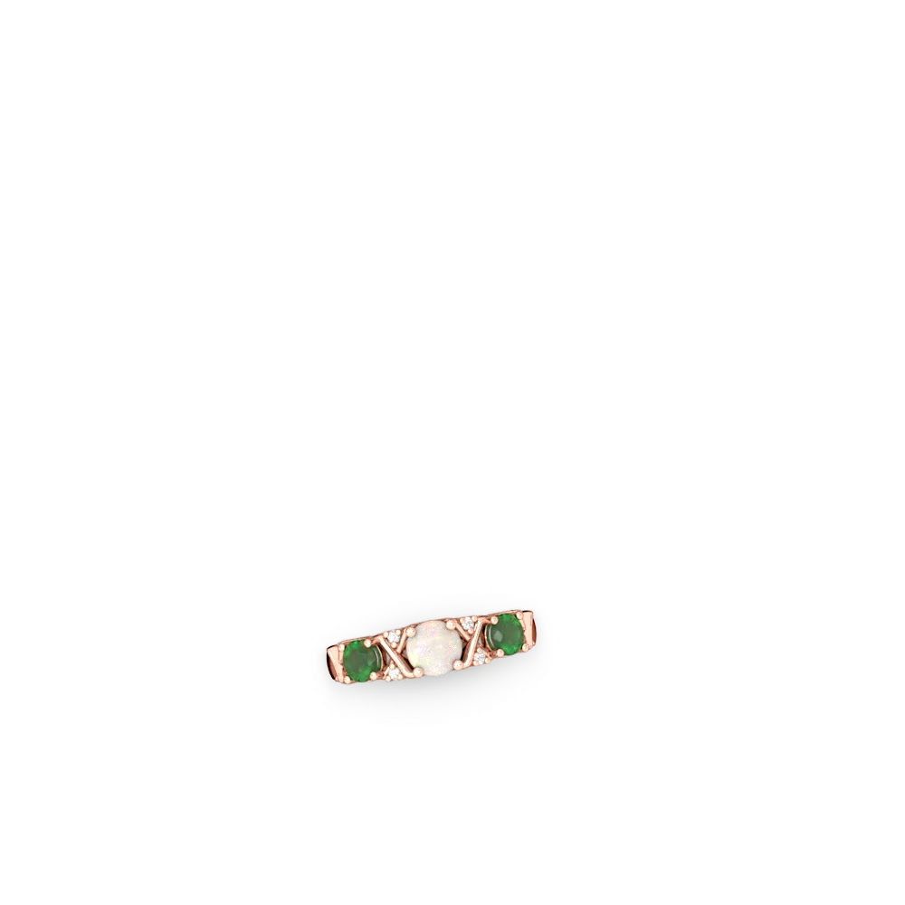 Opal Hugs And Kisses 14K Rose Gold ring R5016