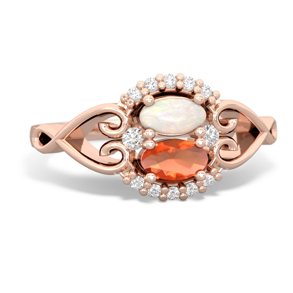 Opal Love Nest 14K Rose Gold ring R5860