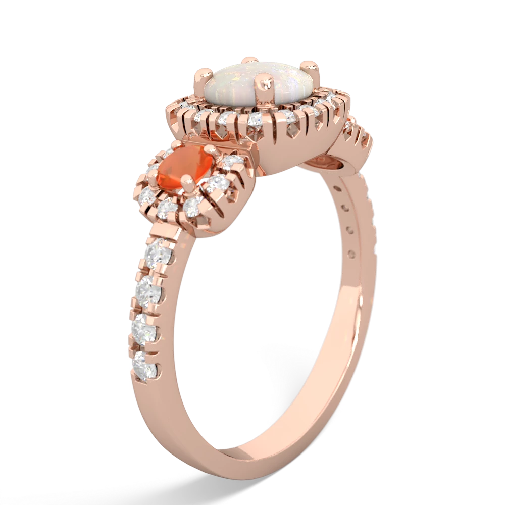 Opal Regal Halo 14K Rose Gold ring R5350