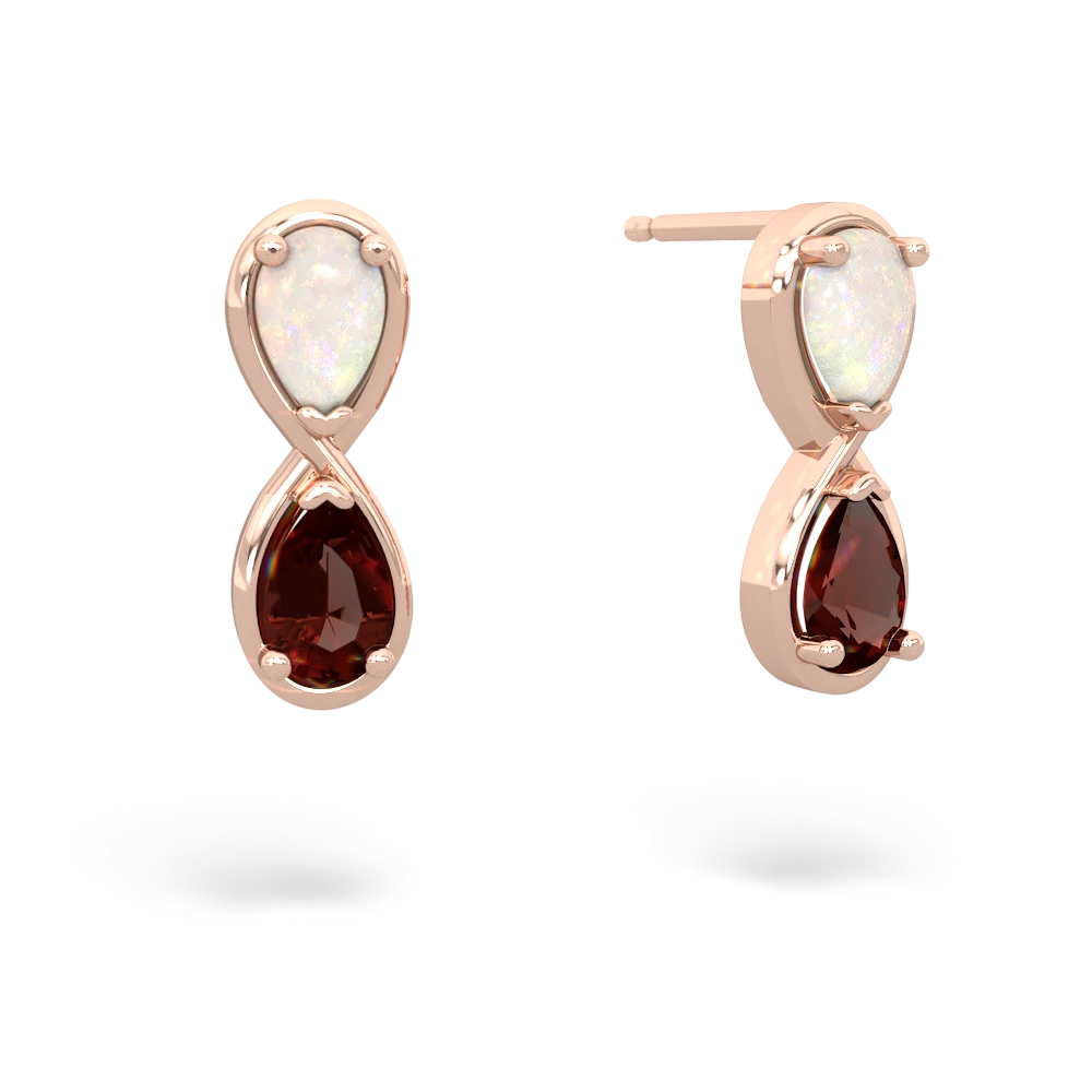 Opal Infinity 14K Rose Gold earrings E5050