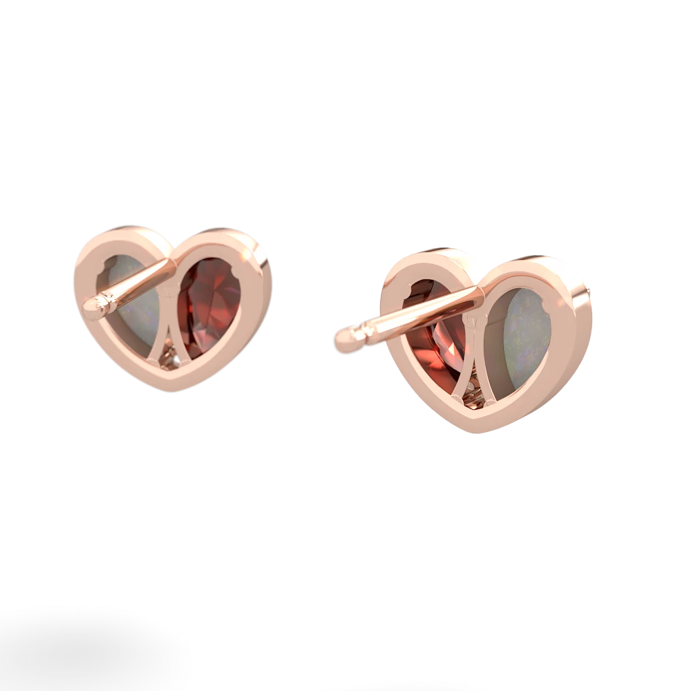 Opal 'Our Heart' 14K Rose Gold earrings E5072