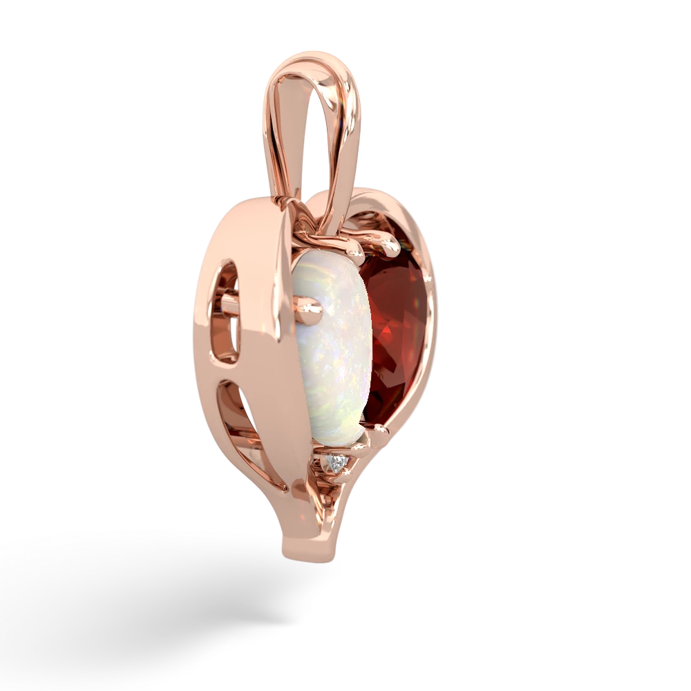 Opal Two Become One 14K Rose Gold pendant P5330