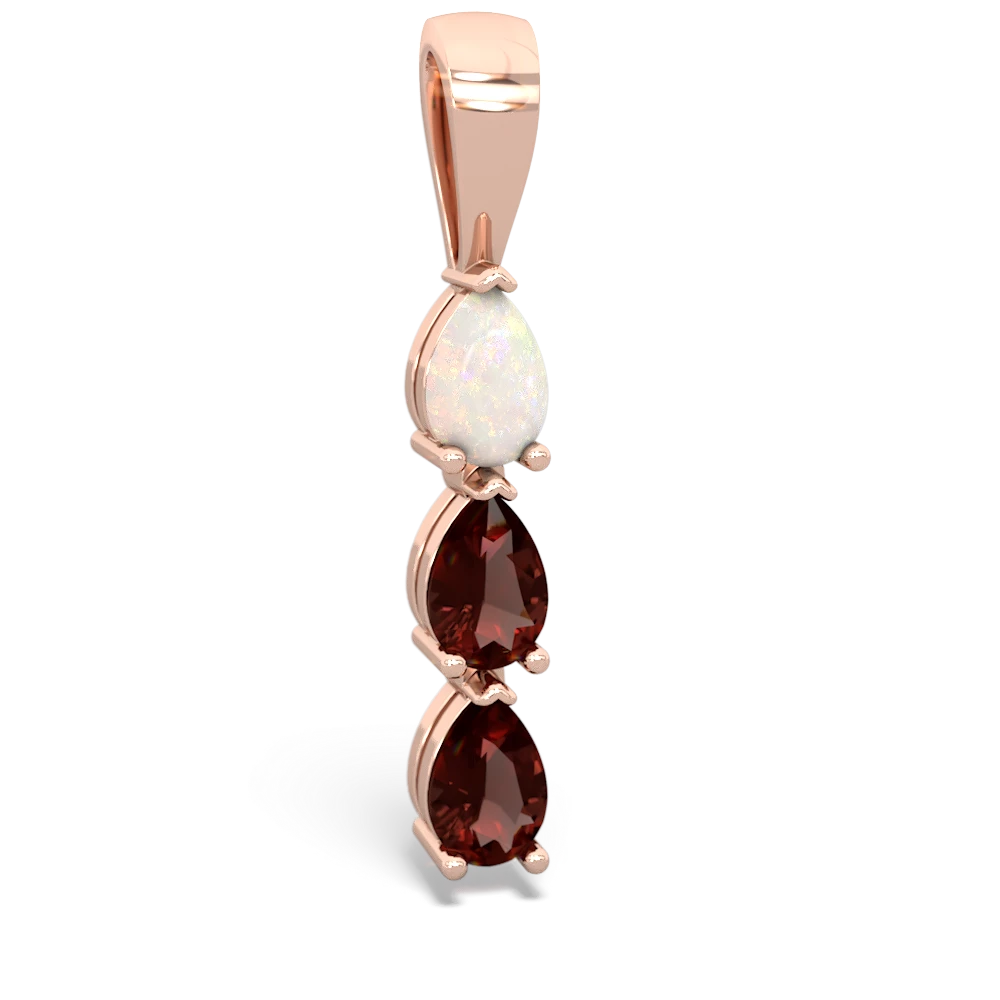 Opal Dew Drops 14K Rose Gold pendant P2251