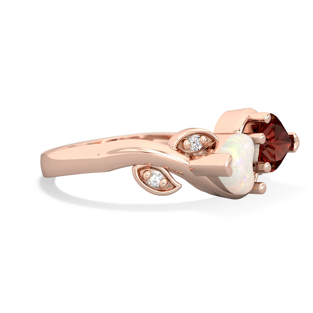 Opal Floral Elegance 14K Rose Gold ring R5790