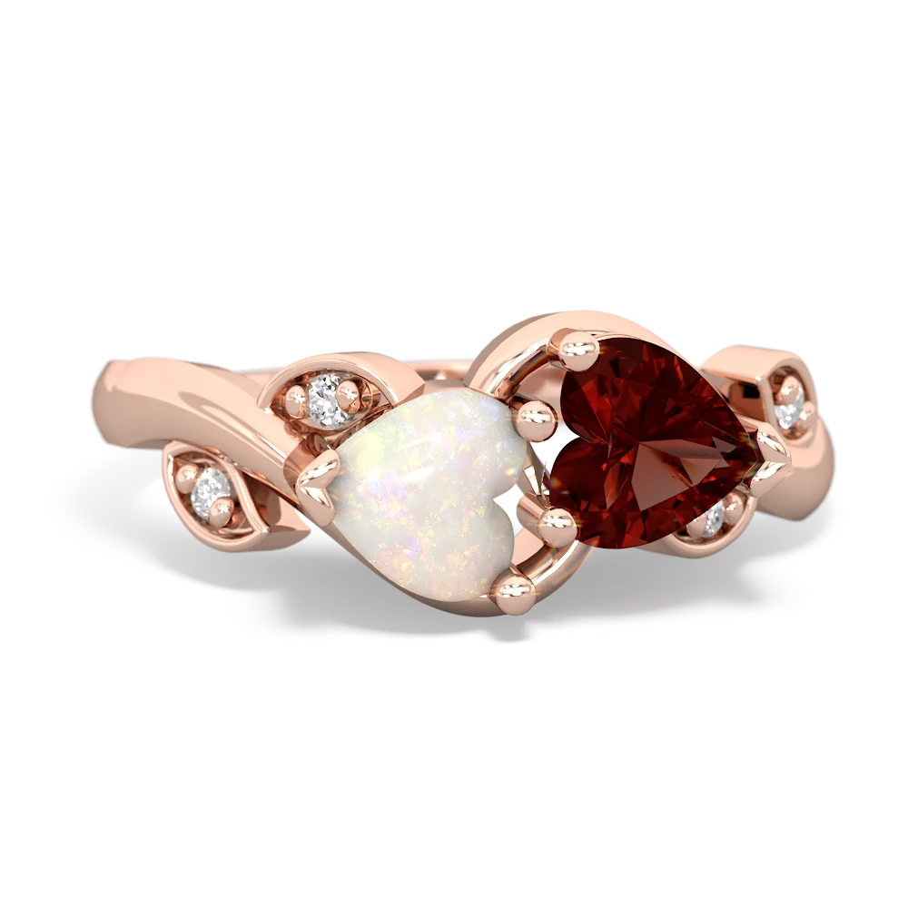 Opal Floral Elegance 14K Rose Gold ring R5790