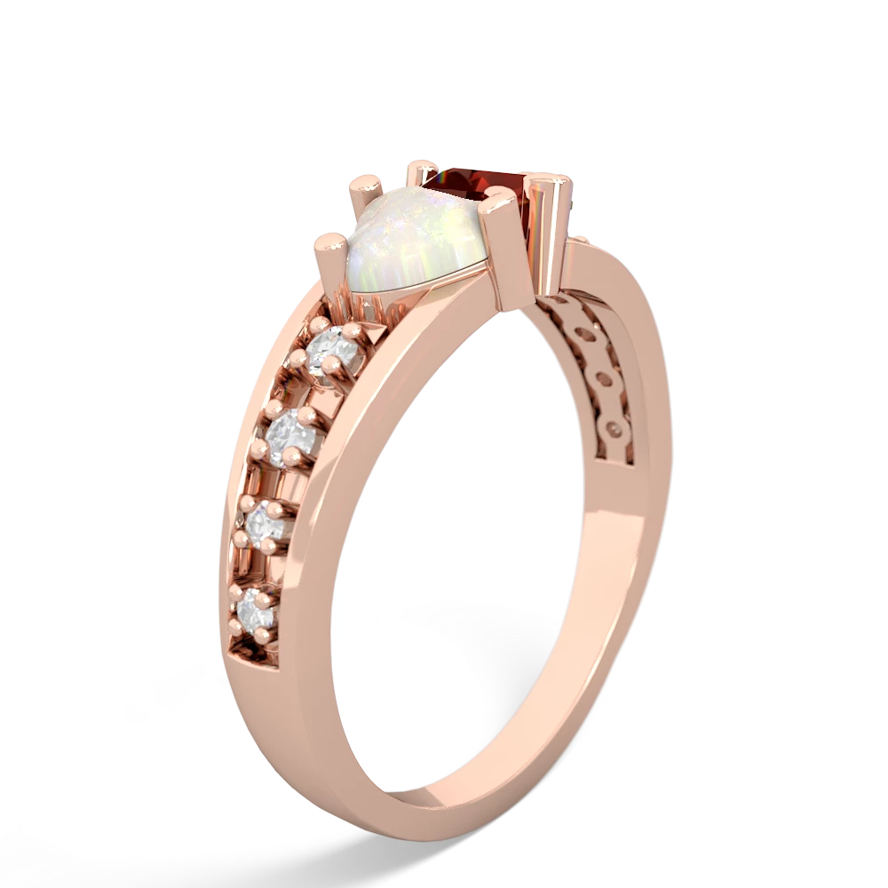 Opal Heart To Heart 14K Rose Gold ring R3342