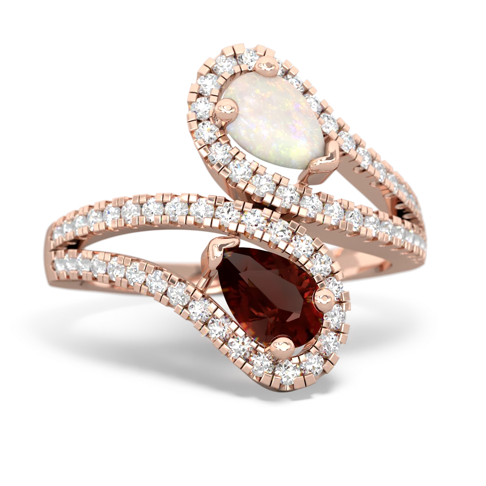 Opal Diamond Dazzler 14K Rose Gold ring R3000