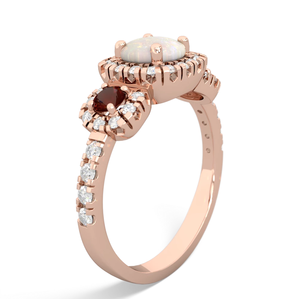 Opal Regal Halo 14K Rose Gold ring R5350