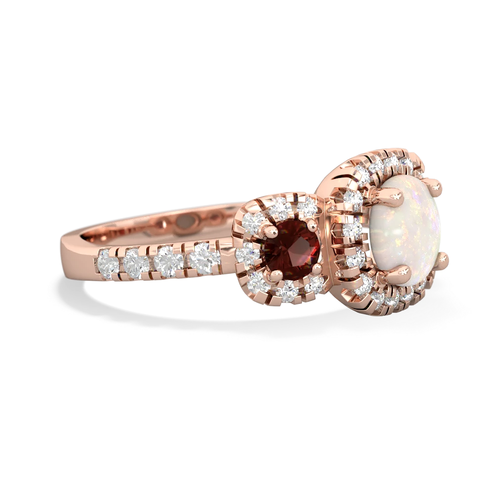 Opal Regal Halo 14K Rose Gold ring R5350